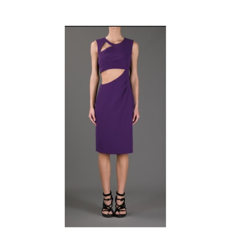 BCBG Purple Dress with Cut Outs